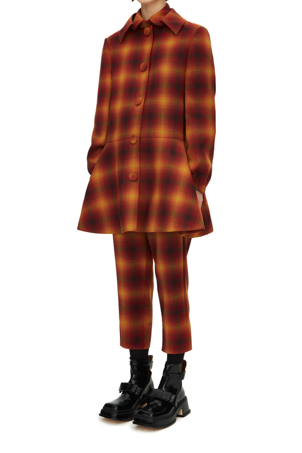 SHUSHU TONG double collar long coat aw21co07 orange